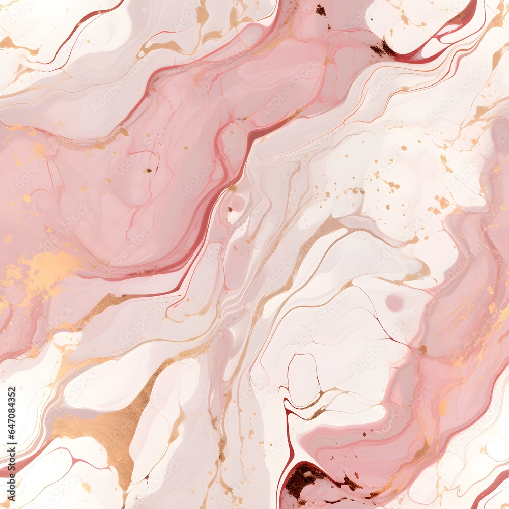seamless pattern of marble pattern, beige, rose gold, in the style of white and rose gold, hyper-detailed, light magenta and dark bronze, precise and lifelike
