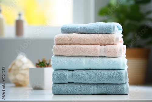 Stack of clean towels