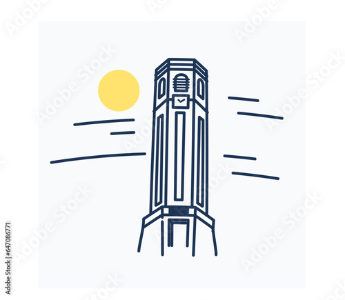 Dehradun City - Clock Tower -  Icon Illustration
