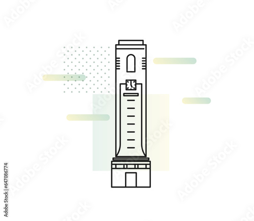 Dehradun City - Clock Tower -  Icon Illustration