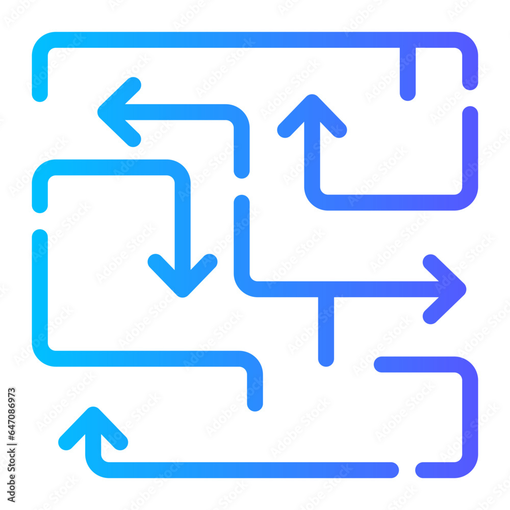 evacuation plan Line Gradient Icon evacuation plan Line Gradient Icon
