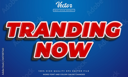 vector tranding now 3d style text effect
