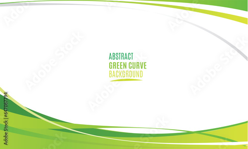 abstract green curve banner background. gradient overlap composition & vector illustration background
