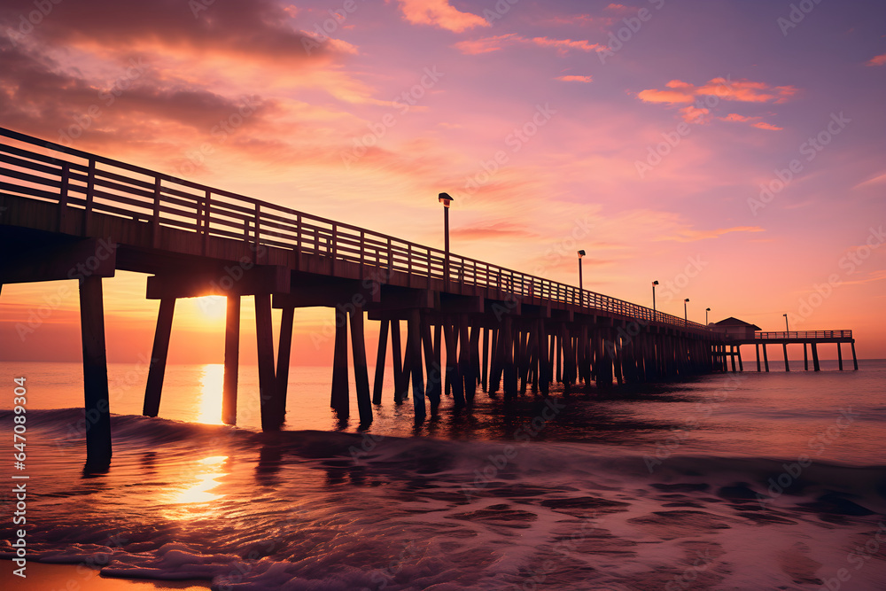 sunset at the pier