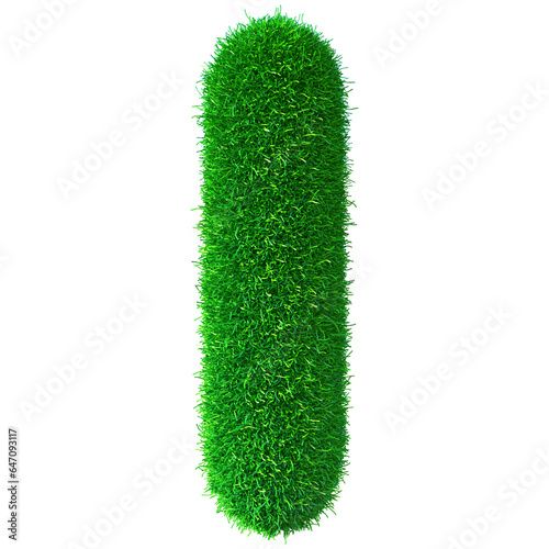 Grass Letter H - green alphabet font grass