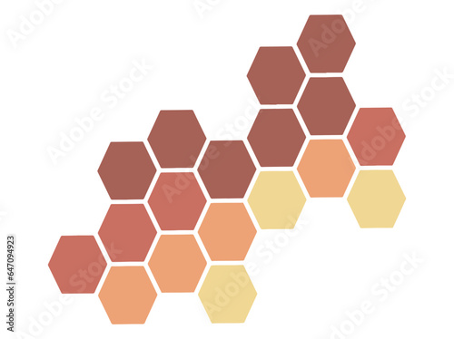 Fototapeta Naklejka Na Ścianę i Meble -  Honeycomb Pattern Cells Illustration
