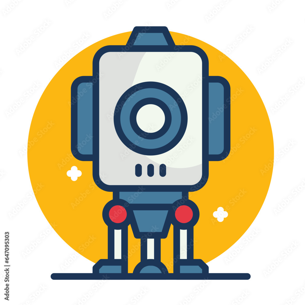 Fototapeta premium robot of space vector illustration icon