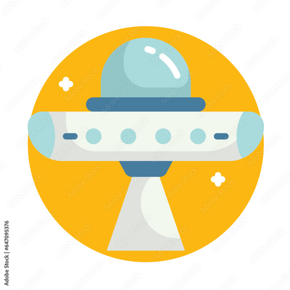 ufo of space vector illustration icon ufo of space vector illustration icon
