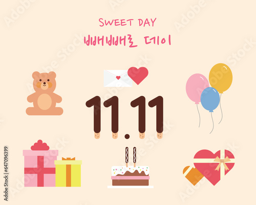 Assorted chocolate dipped biscuit, pepero snack_빼뺴로데이 소품