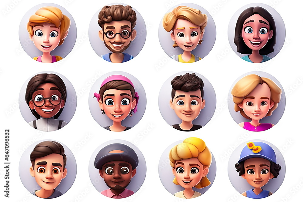 people avatar collection, icons for social account people avatar collection, icons for social account
