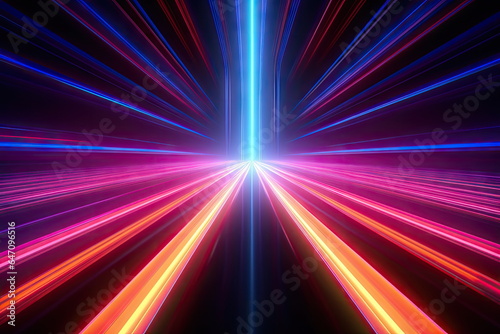 abstract background  colorful neon lines