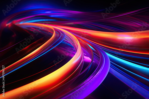 abstract background, colorful neon lines