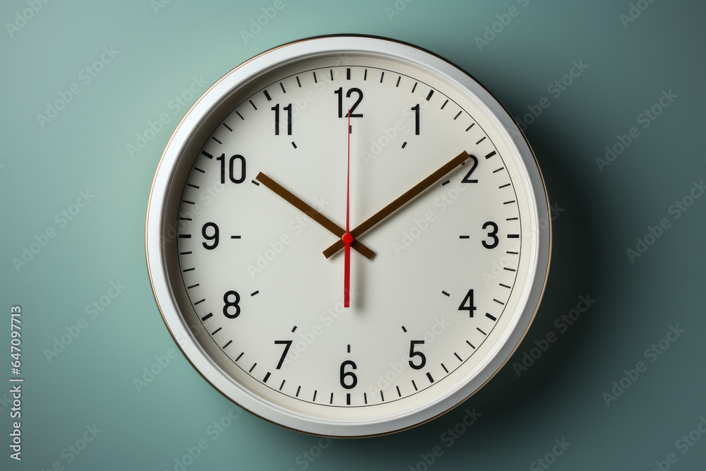 Minimalist clock face with no numbers, Generative AI Minimalist clock face with no numbers, Generative AI