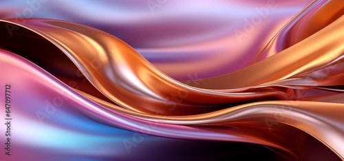 Dynamic Curve Motion: Elegant Shiny Illustration with Colorful Gradient Swirls Background. Can be used for Creative Business Presentation Banner.