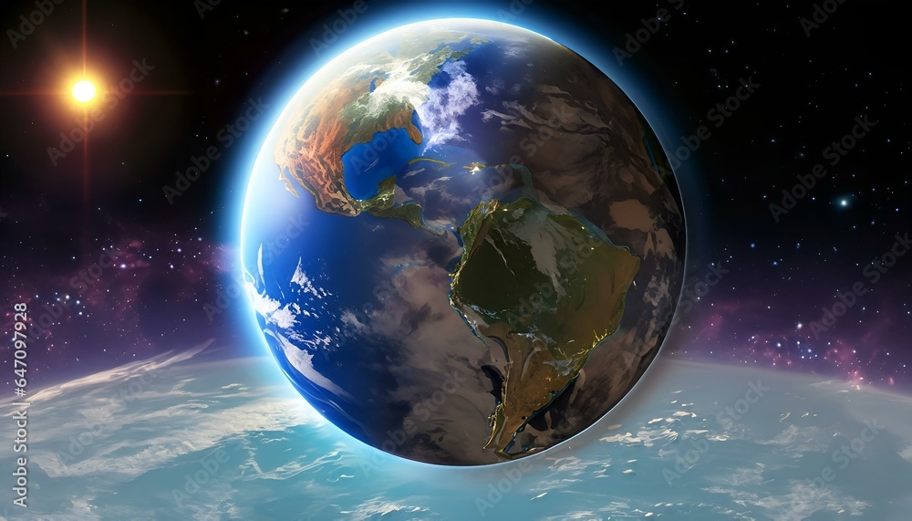 Obraz premium earth and moon ai generative