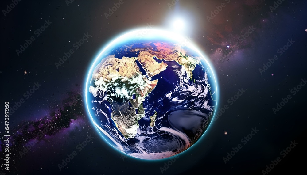 Obraz premium earth and sun ai generative