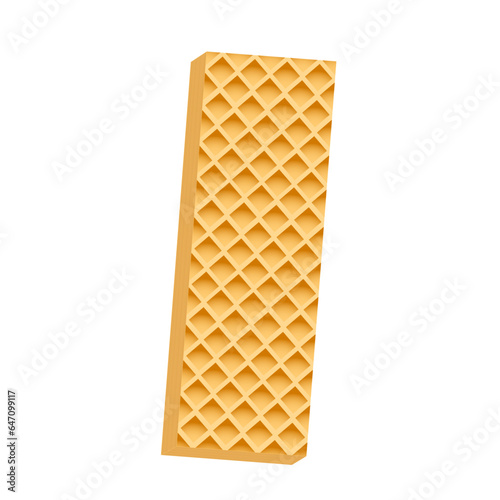 sweet wafer dessert cartoon style