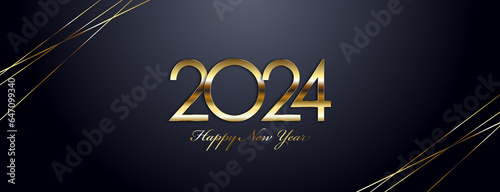 Happy New Year 2024, Greeting Card