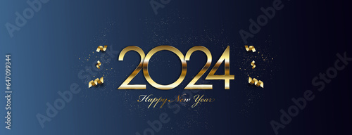 Happy New Year 2024, Greeting Card