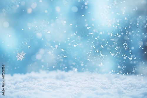 Snow falling, Winter background, Christmas greeting card template © Rawf8