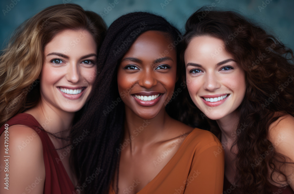 Group of cheerful middle aged women together Group of cheerful middle aged women together