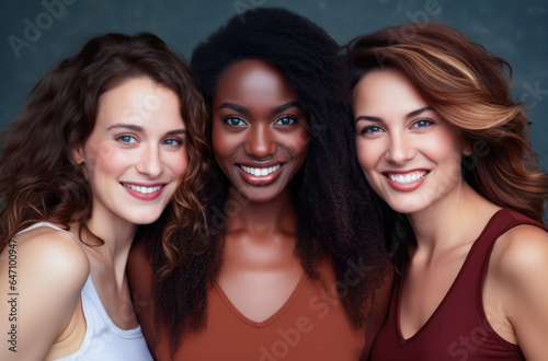 Group of cheerful middle aged women together