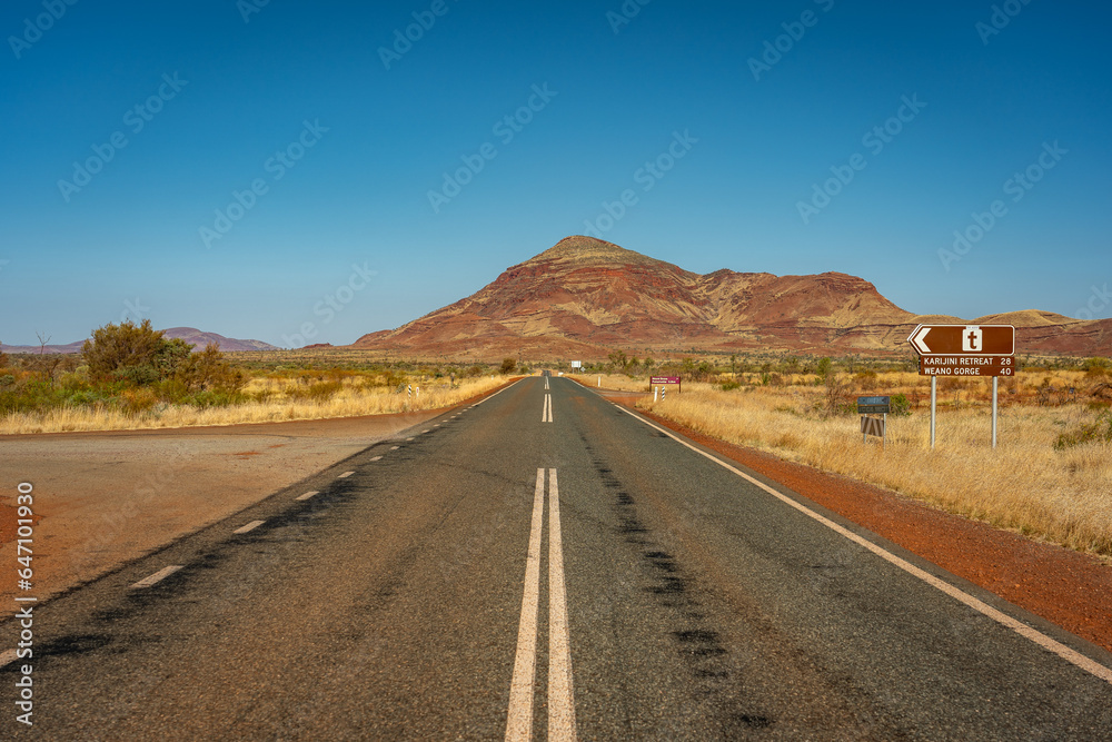 Outback road in Karijini, Western Australia