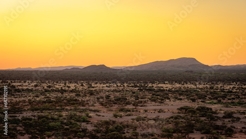 Beautiful landscape at sunset in rural Western Australia