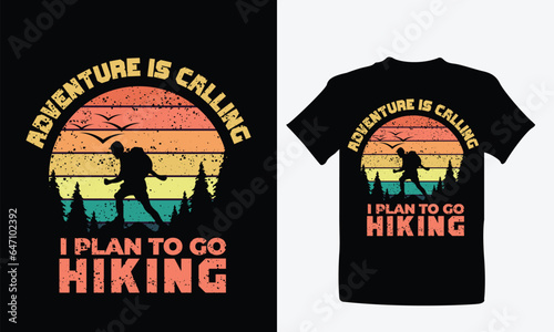 Hiking T-shirt design or Retro Tshirt Design