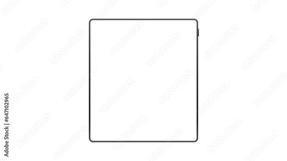 tablet black color with blank touch screen and flare isolated on white background. realistic and detailed device mockup. stock vector illustration tablet black color with blank touch screen and flare isolated on white background. realistic and detailed device mockup. stock vector illustration