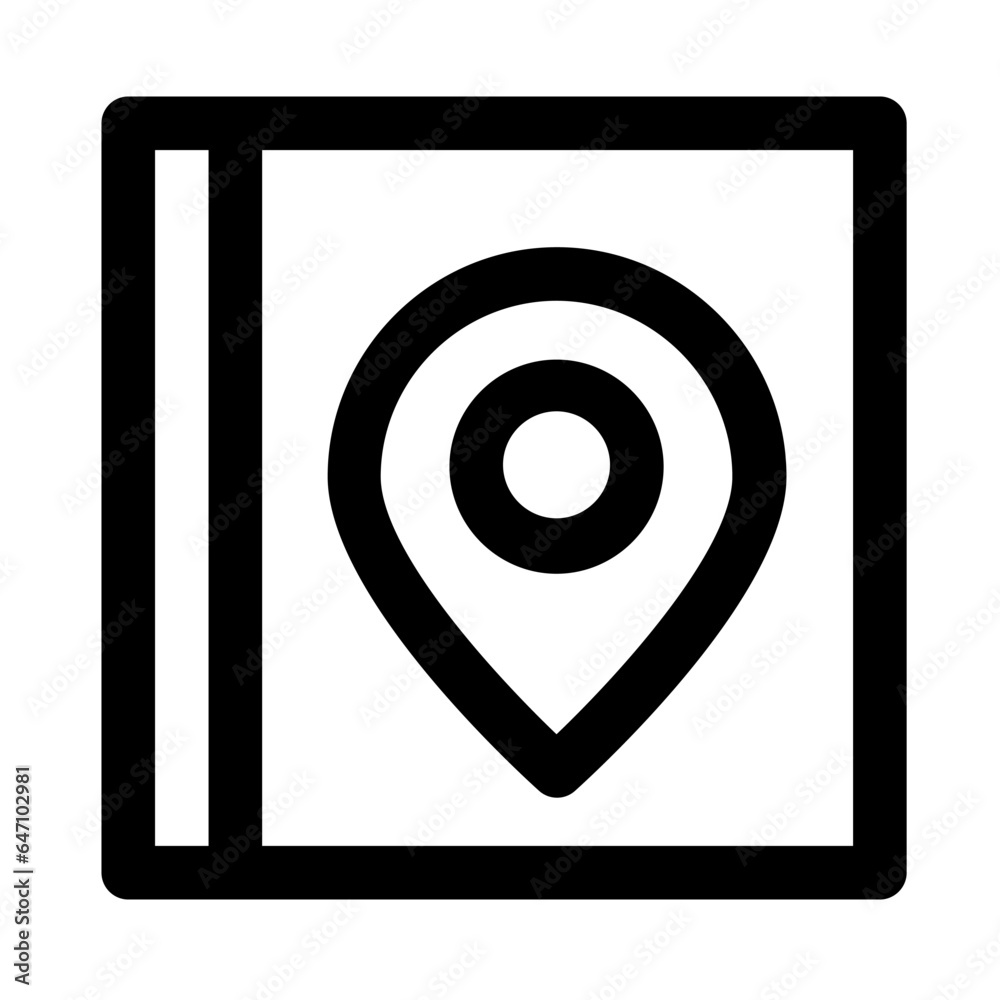 Navigation and schedule outline icon Navigation and schedule outline icon