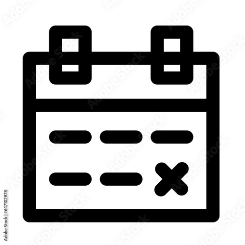 calendar of navigation and schedule outline icon