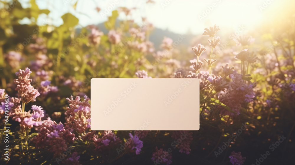 Blank business card mockup. Paper textured wedding 