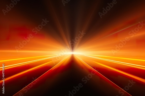 Dark orange abstract neon lights background, technology business grainy gradient dynamic perspective background