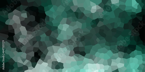 Abstract Low Polygon gradient Generative Crystal texture background Geometric colored background for interior solutions or covers. Mosaic or polygon elements in green.