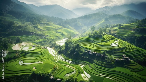 Rice fields, AI generated Image © musa
