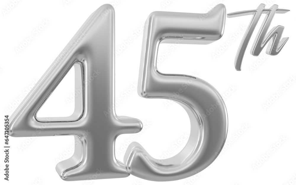 45 th anniversary - silver number anniversary