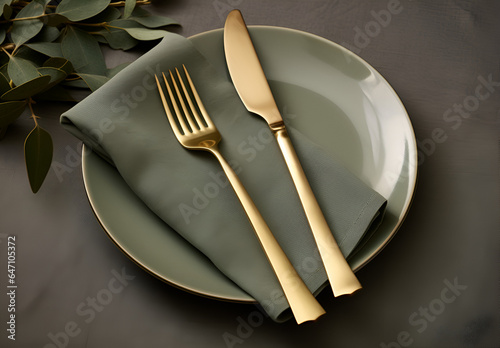 knife and fork on a plate