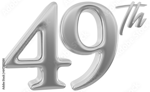 49 th anniversary - silver number anniversary