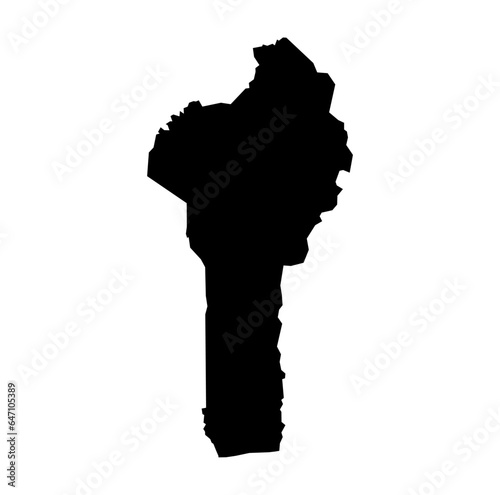 Benin vector map illustration icon.