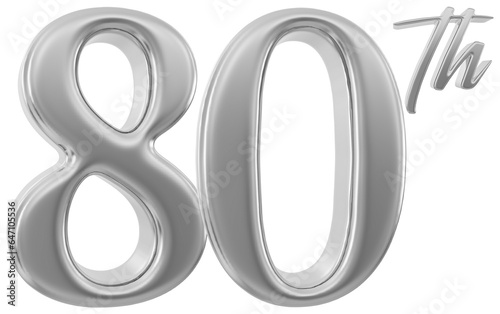 80 th anniversary - silver number anniversary