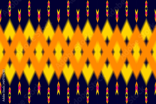 Ethnic abstract ikat art. Seamless pattern in tribal, folk embroidery, and Mexican style. 
Aztec brown geometric art ornament print.Design for carpet,clothing, wrapping,fabric,textile,Ikat
