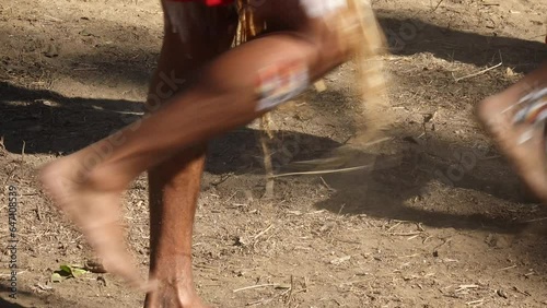 Aboriginal people Ceremonial dancing in Laura Quinkan Dance Festival Cape York Queensland Australia
