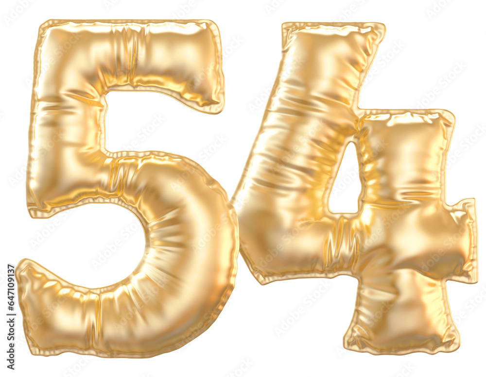 Golden Balloon Number 54 Golden Balloon Number 54