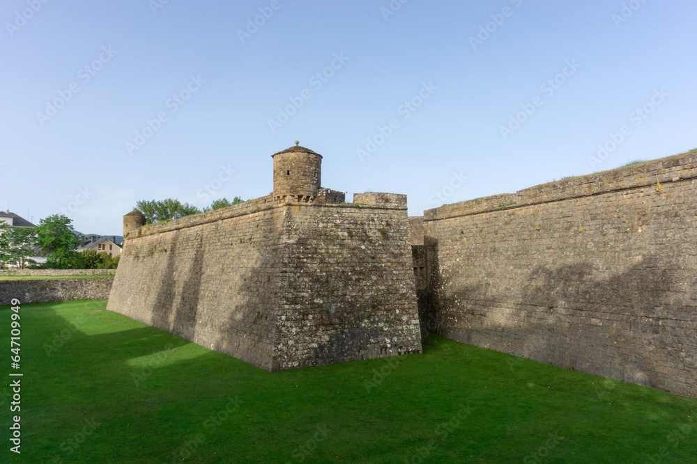 Partial view of the citadel of Jaca or Saint Peter's Castle (16th-17th centuries). Huesca, Aragon, Spain. Partial view of the citadel of Jaca or Saint Peter's Castle (16th-17th centuries). Huesca, Aragon, Spain.