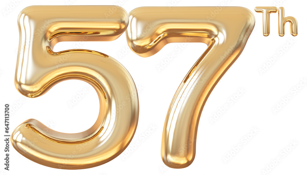 58 th anniversary - gold number anniversary