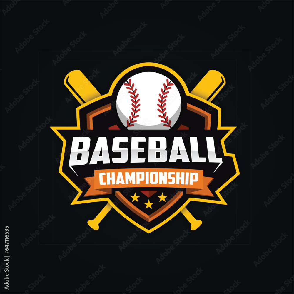 Baseball logo template Baseball logo template