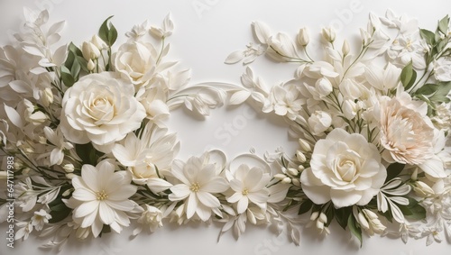 "Whimsical Blooms: A Perfect Botanical Frame for Celebrations"