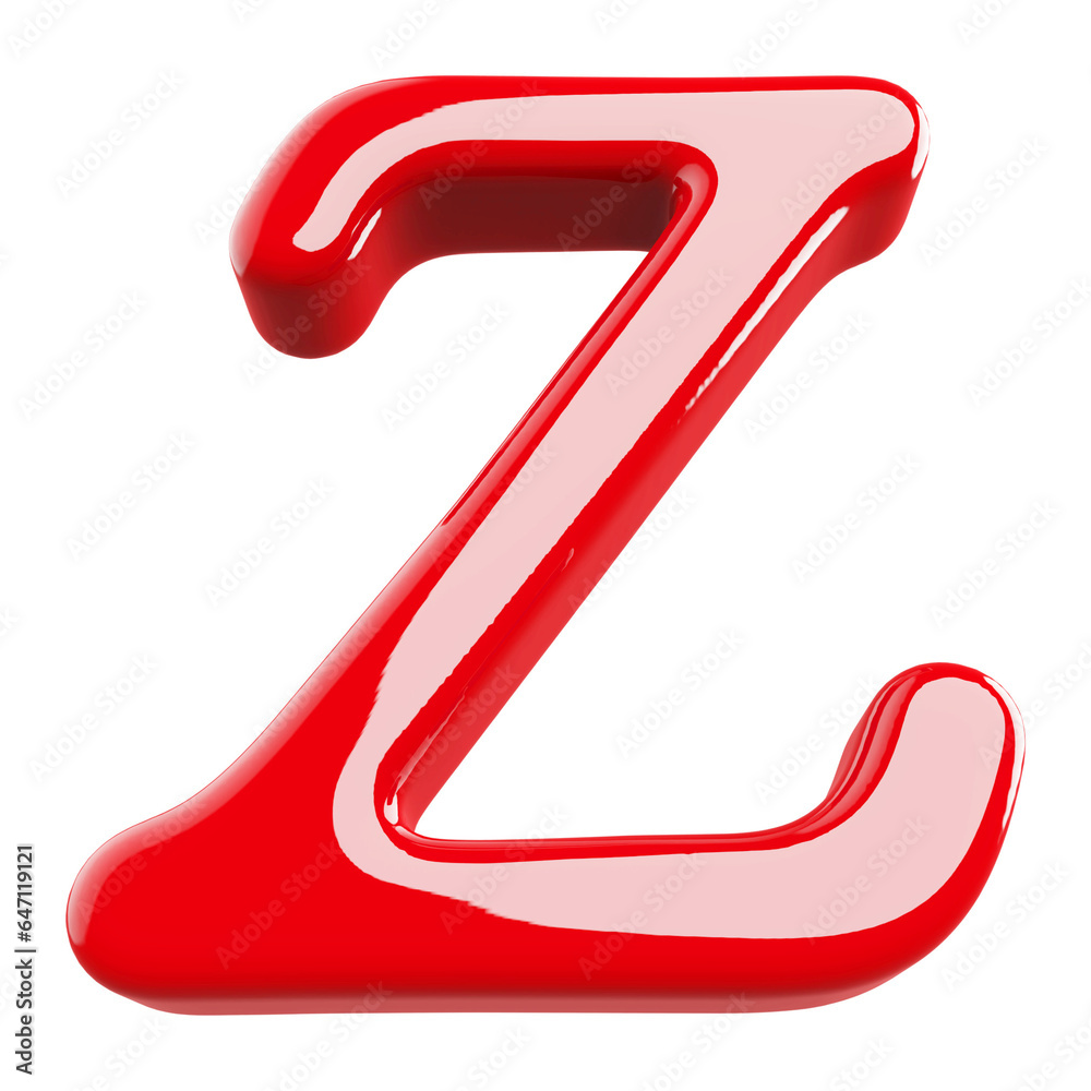 Red Letter Z Bubble - 3d Aphabet Font Red Letter Z Bubble - 3d Aphabet Font