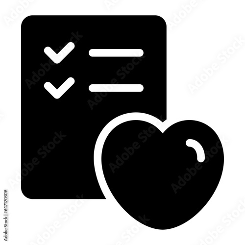 wishlist glyph icon